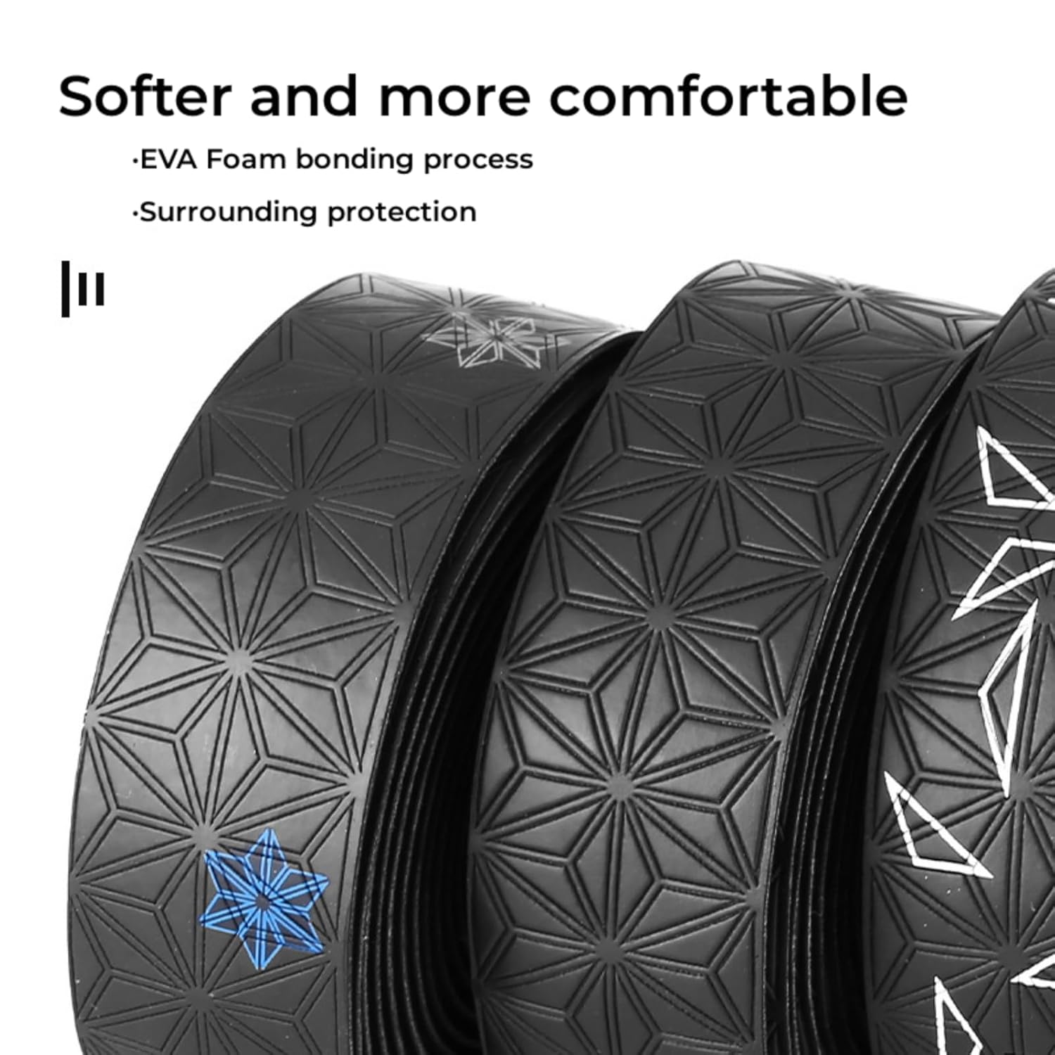 NELboNs Cinta de manillar de bicicleta para manillar de bicicleta de carretera, barra antideslizante, cinta con patrón triangular, absorción de