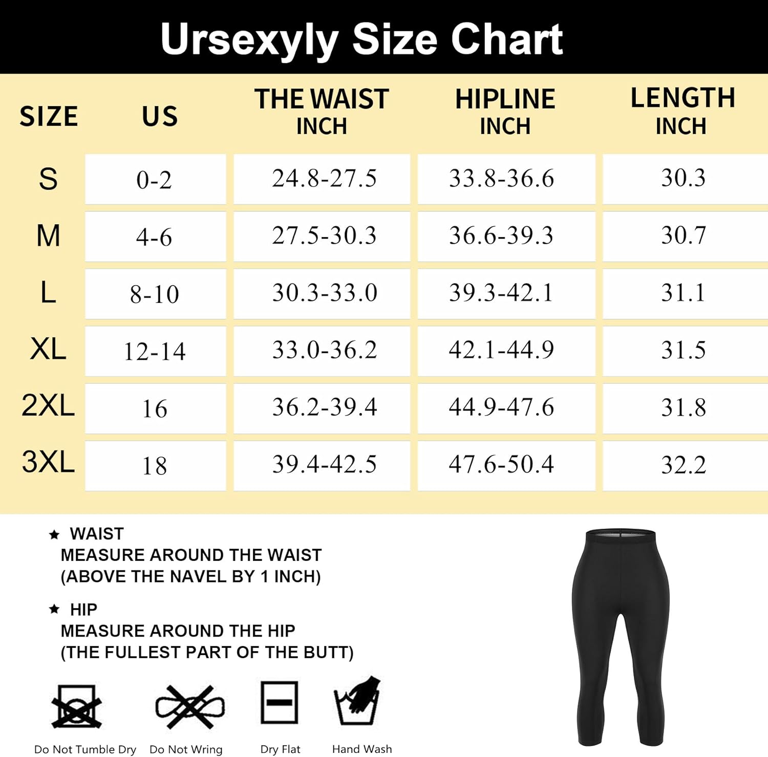URSEXYLY Pantalones deportivos de sauna para mujer, leggings térmicos para ejercicio, cintura alta, adelgazamiento, entrenamiento de cintura, capris