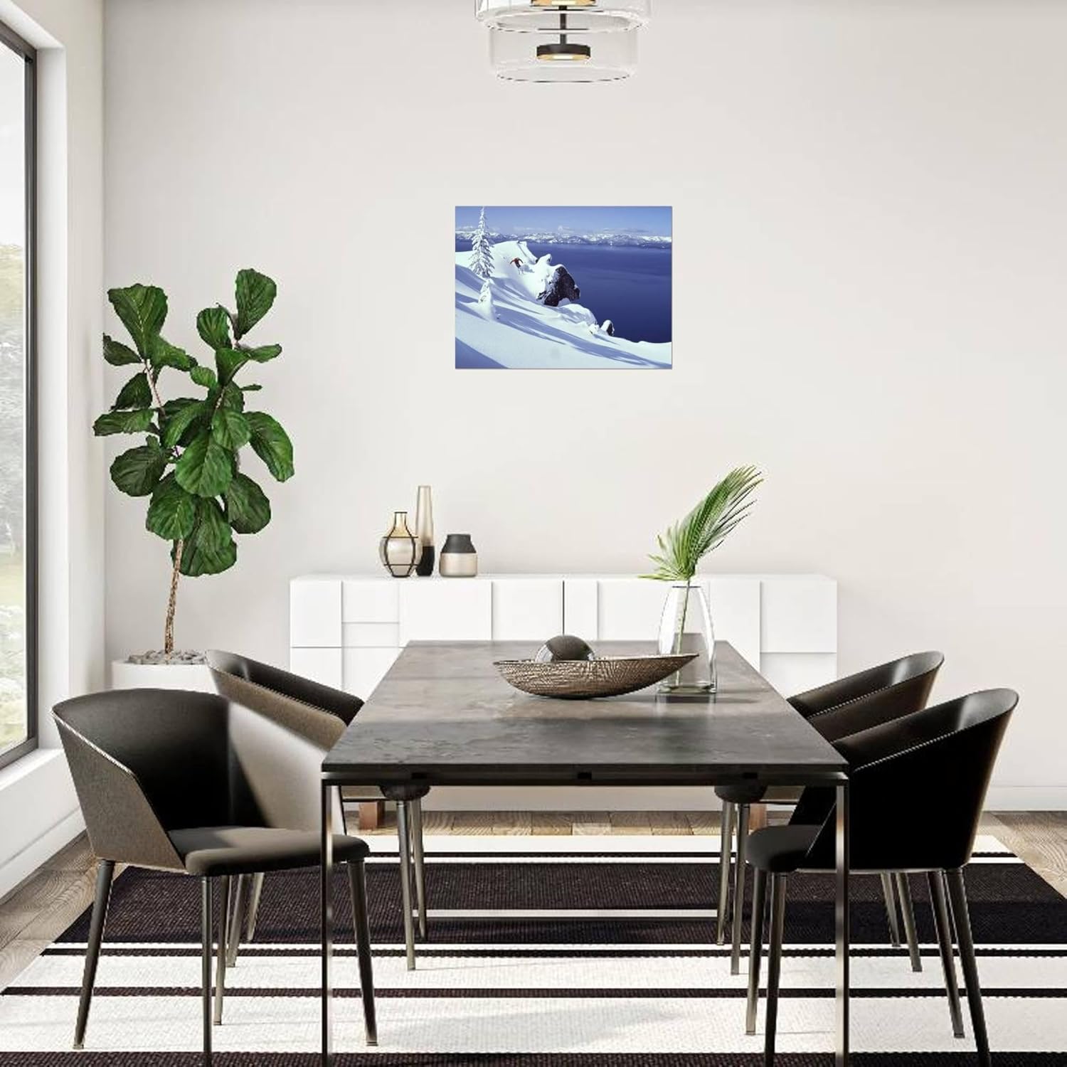 Lienzo decorativo para pared, diseño de lago Tahoe, California, Estados Unidos, decoración escénica, 32 x 24 pulgadas