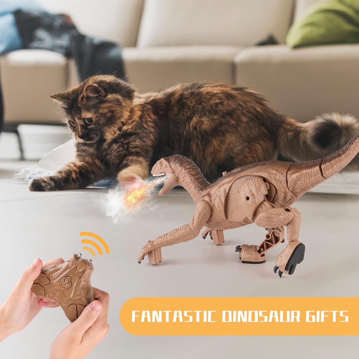 Juguetes de dinosaurio con control remoto para niños de 3-5, 8-12, regalos interactivos de dinosaurios para niños y niñas de 4, 6, 7, 9, 10, 11,