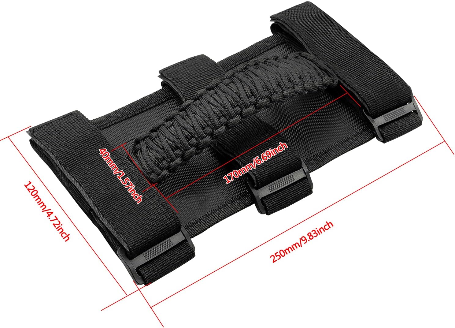 4 asas de agarre para Jeep Wrangler YJ TJ JK JKU JL JLU Sports Sahara Freedom Rubicon Unlimited X Gladiator JT 1955-2022 UTV ATV Paracord Manijas
