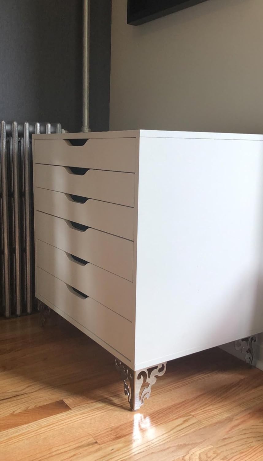 OwnMy 4 patas de metal para muebles, patas modernas para sofá para reparación y restauración de tocador, armario, mesa de té, estantes de encimera,
