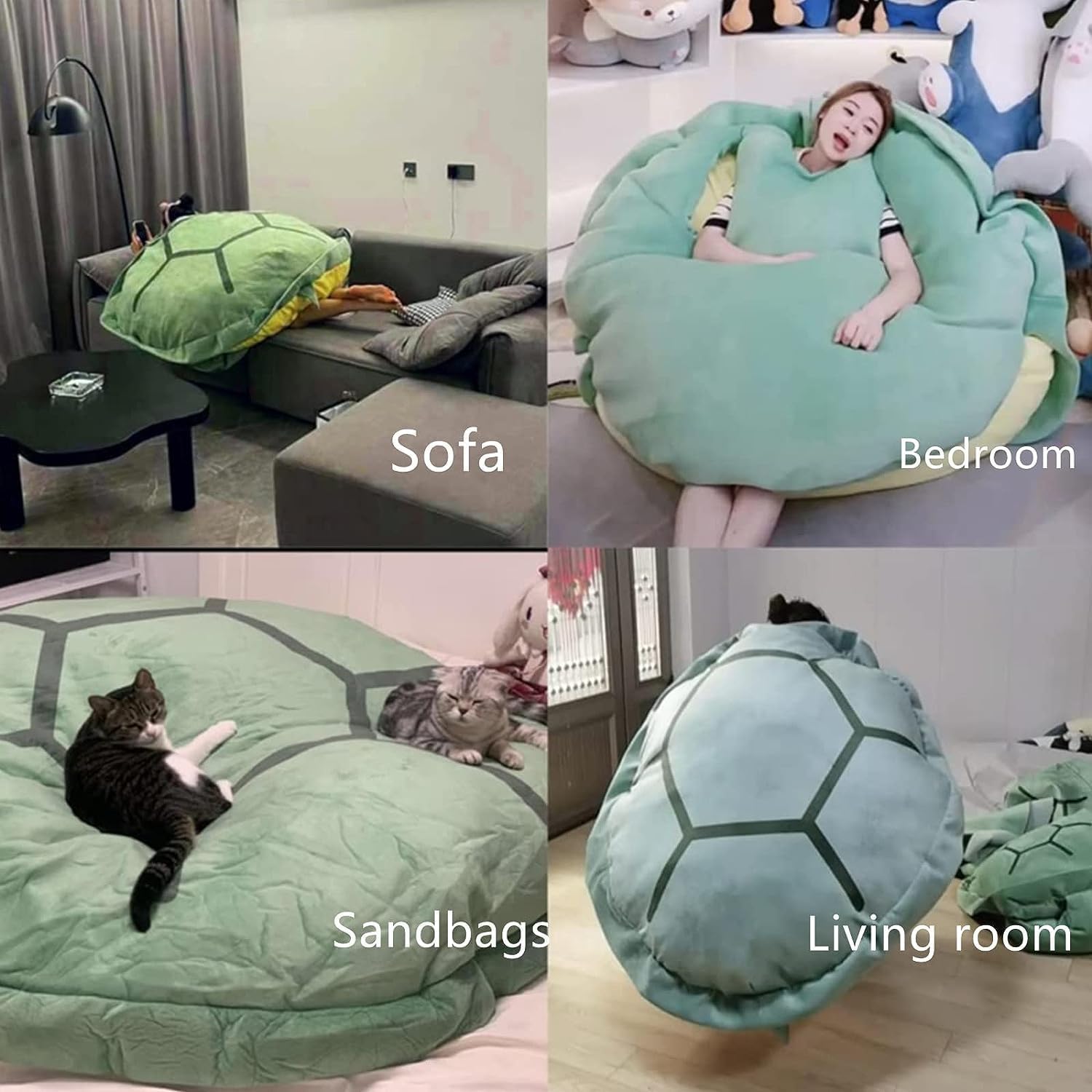 UIJKMN Almohada de concha de tortuga, almohada de concha de tortuga para adultos, almohada de ansiedad de tortuga, almohada de concha de tortuga