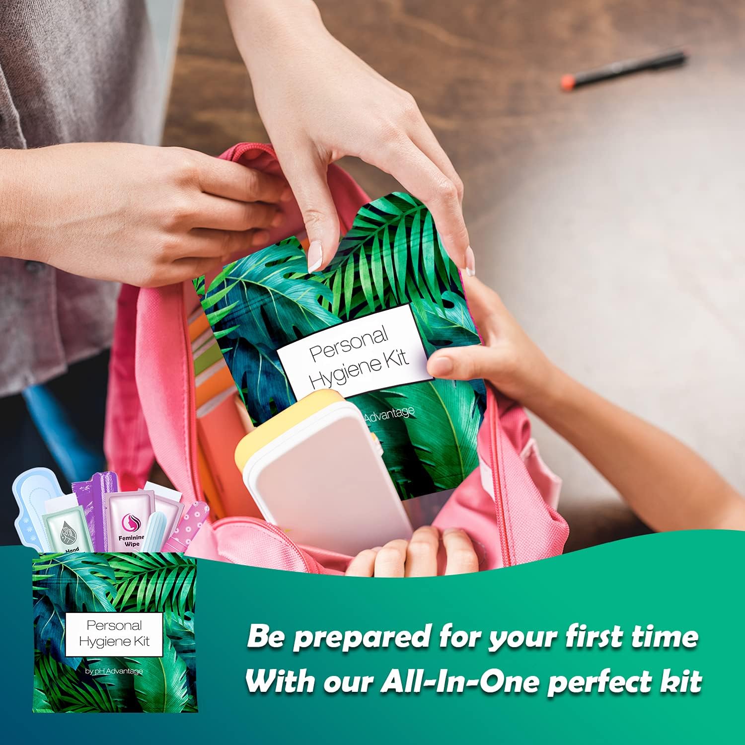 Kit menstrual todo en uno  Comodidad sobre la marcha  Paquete de kit de período único para viajes, preadolescentes y adolescentes  Productos de