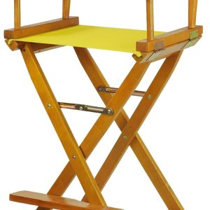 Casual Home – Silla de director de 30in, marco de roble miel con lienzo amarillo, altura de barra Casual Home – Silla de director de 30in, marco de roble miel con lienzo amarillo, altura de barra