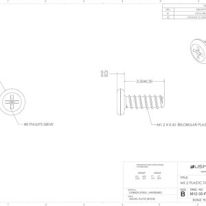 M1.2 X 0.138 in Rosca de plástico que forma el tornillo niquelado cabeza de la cacerola Phillips Drive (100 piezas) – M12-35-P-N-P M1.2 X 0.138 in Rosca de plástico que forma el tornillo niquelado cabeza de la cacerola Phillips Drive (100 piezas) – M12-35-P-N-P