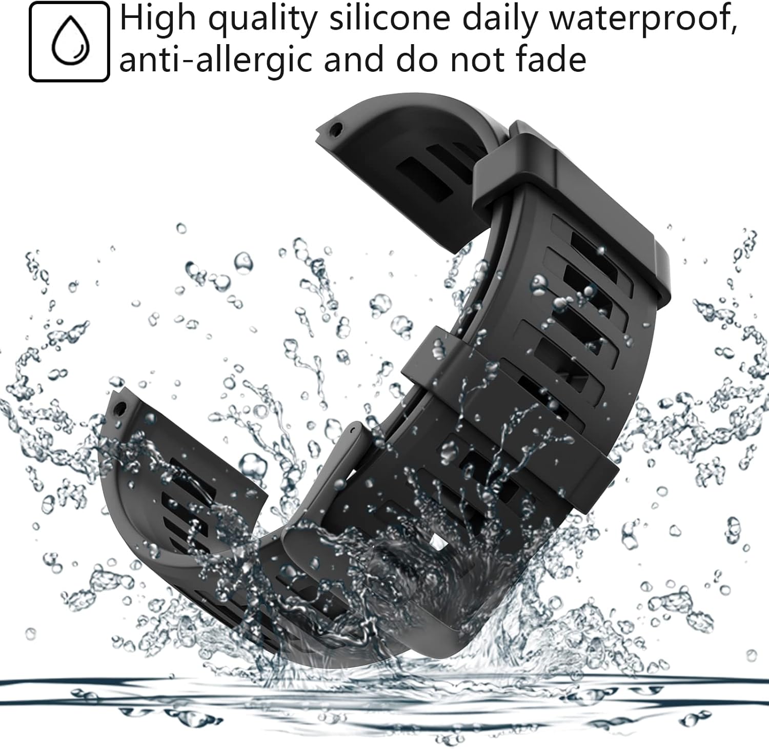 Compatible con Garmin Instinct Band, correa de repuesto de silicona suave para Garmin Instinct 2SolarTactical