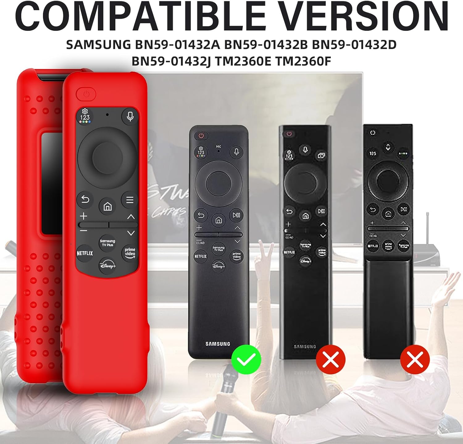2023 Samsung Smart TV Solar Remote BN59-01432 BN59-01436B BN59-01392B TM2360E TM2360F Silicone Protective Cover with Lanyard(Mint Green)
