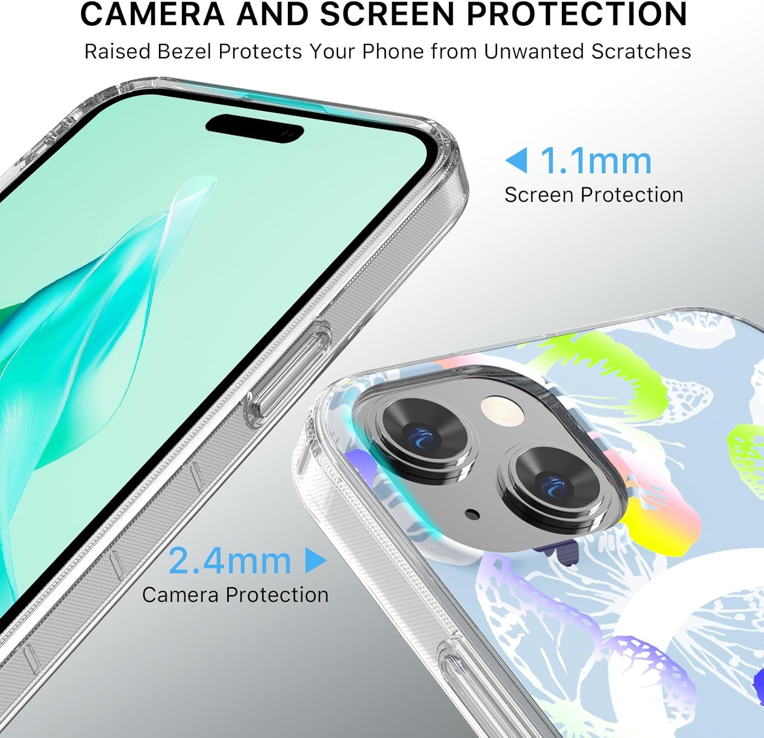 MYBAT PRO – Funda magnética para iPhone 15 de 6.1 pulgadas, compatible con MagSafe, protección contra caídas de la serie Mood para mujeres y niñas,