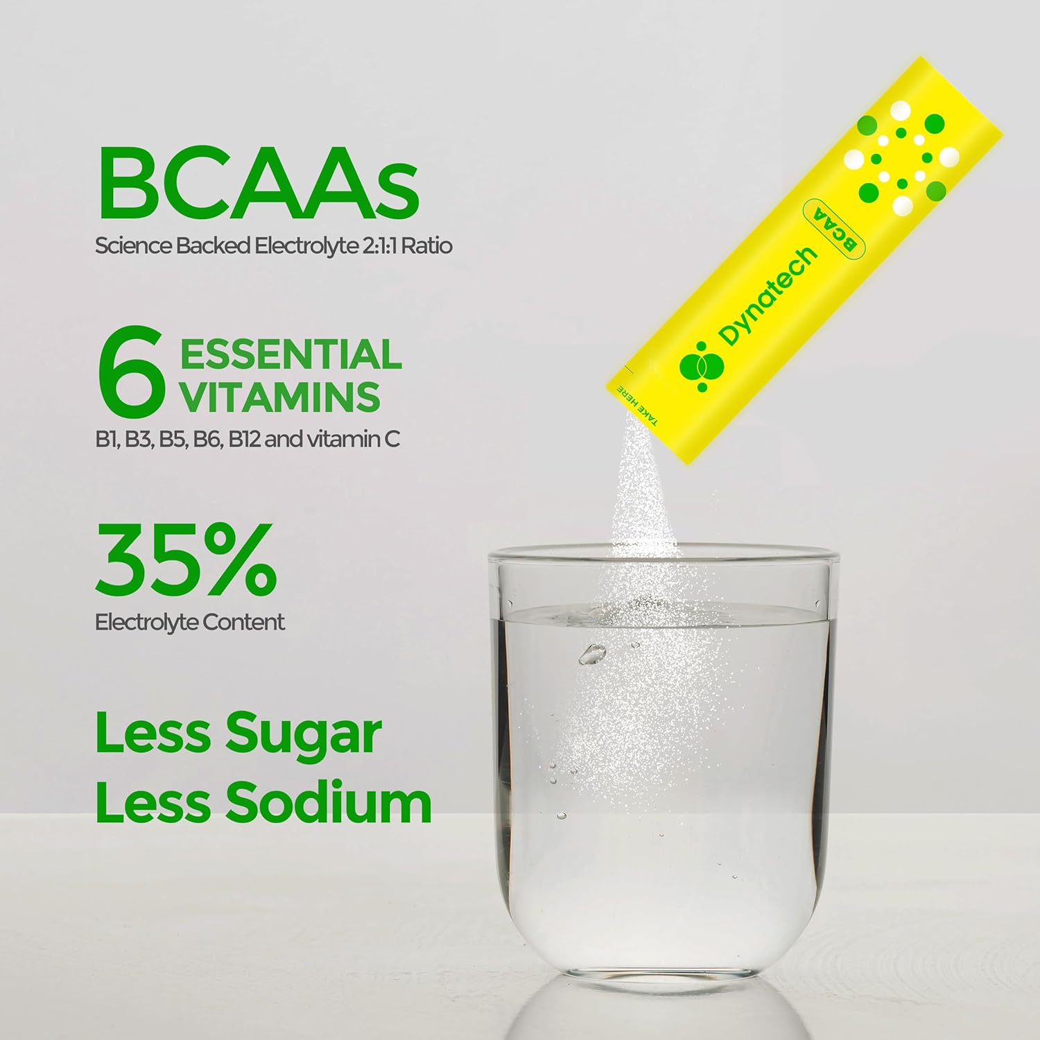 Paquetes de electrolitos en polvo de hidratación, menos sodio y azúcar, contiene BCAA y múltiples vitaminas, práctico para llevar, sin OMG, sin