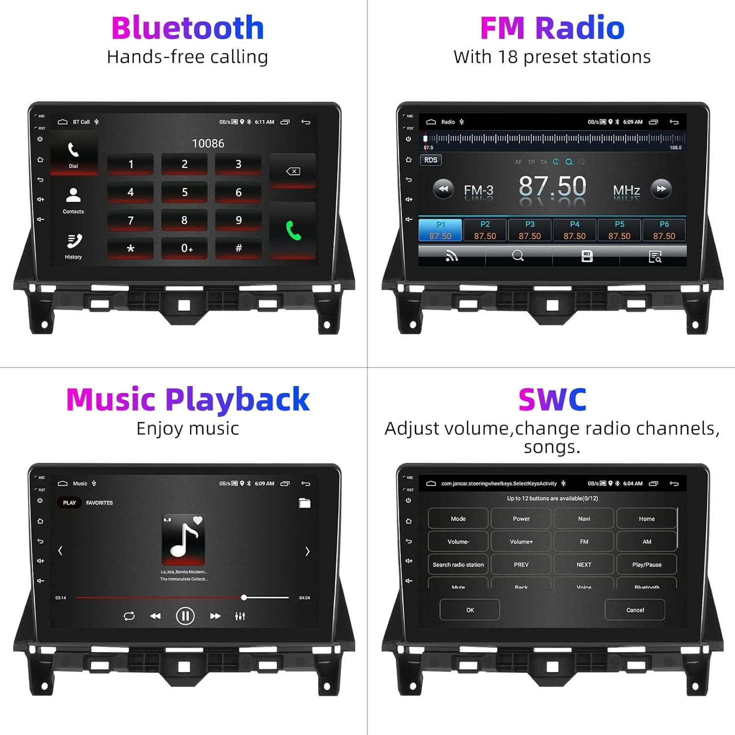 UNITOPSCI 2G 32G Android Car Stereo Radio para Honda Accord 8th 2008 2009 2010 2011 2012 2013 GPS Unidad principal de navegación WiFi 10.1 pulgadas