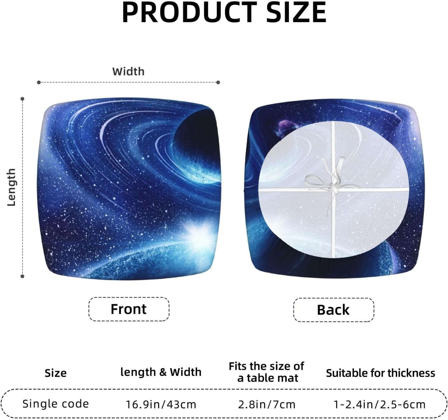 Juego de 2 fundas de cojín para sillas de comedor con espacio exterior de galaxia, extraíbles y lavables, para sillas de comedor, reutilizables,