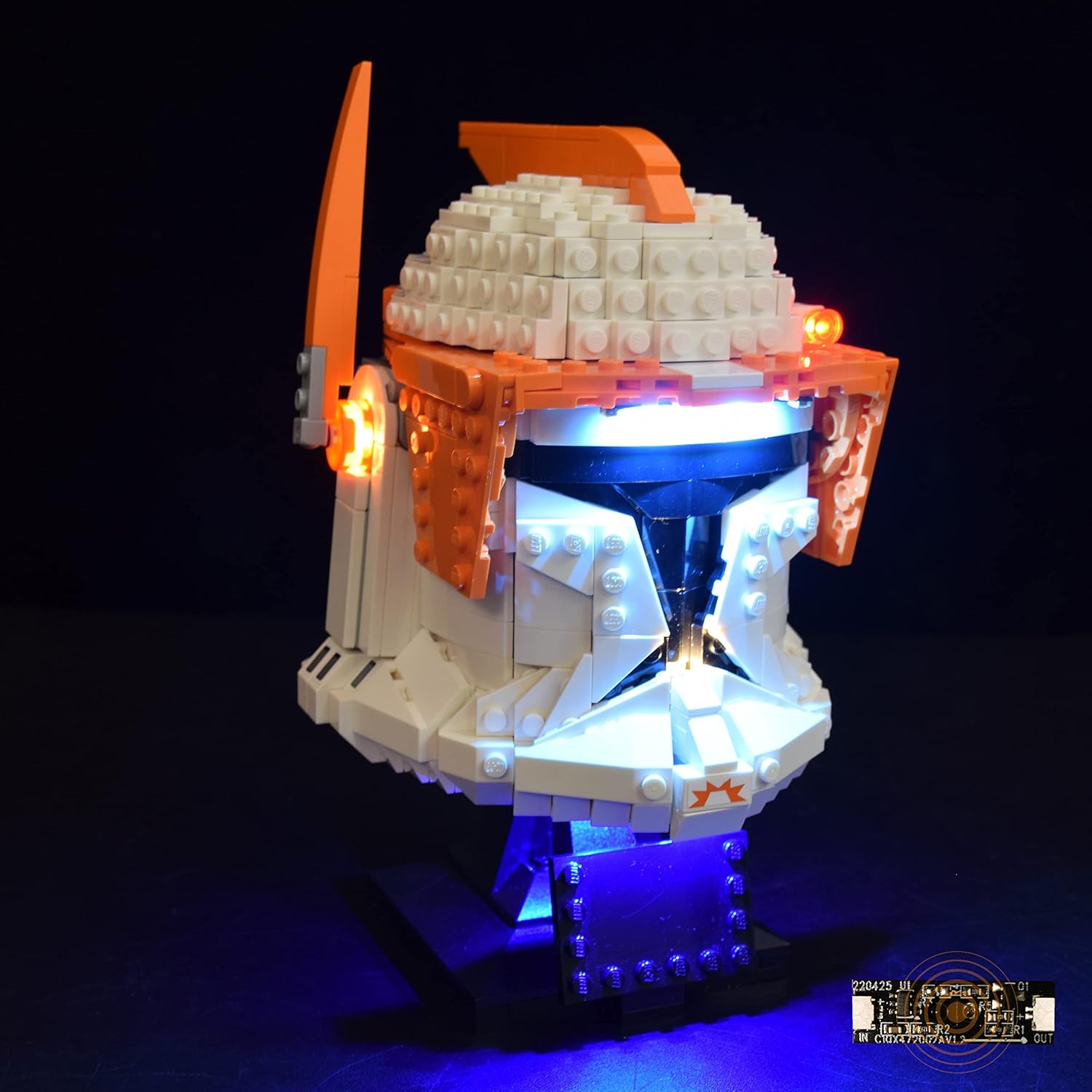 Kit de iluminación LED diseñado para casco de Star Wars Clone Commander Cody compatible con Lego 75350, no incluye modelo