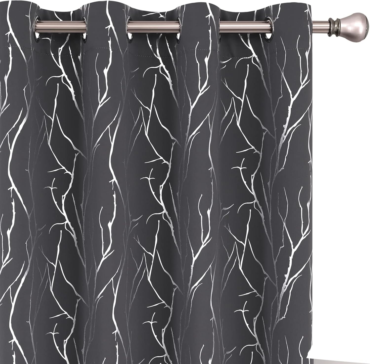 SMILE WEAVER Cortinas opacas grises de 84 pulgadas de largo para dormitorio con ojales, cortinas opacas para oscurecer la habitación, cortinas con