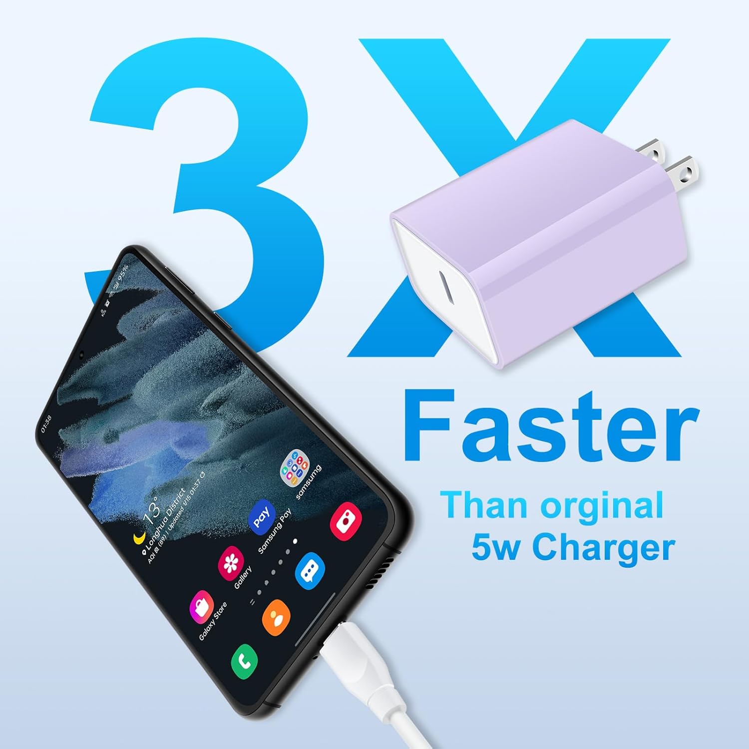 Pixel 8 7 6 Bloque de cargador rápido, 20 W PD USB tipo C cabezal de cargador de pared para Google Pixel 7 7A 7 Pro Fold 6 6 Pro 6A 5 5A 4A 4XL 3 3A