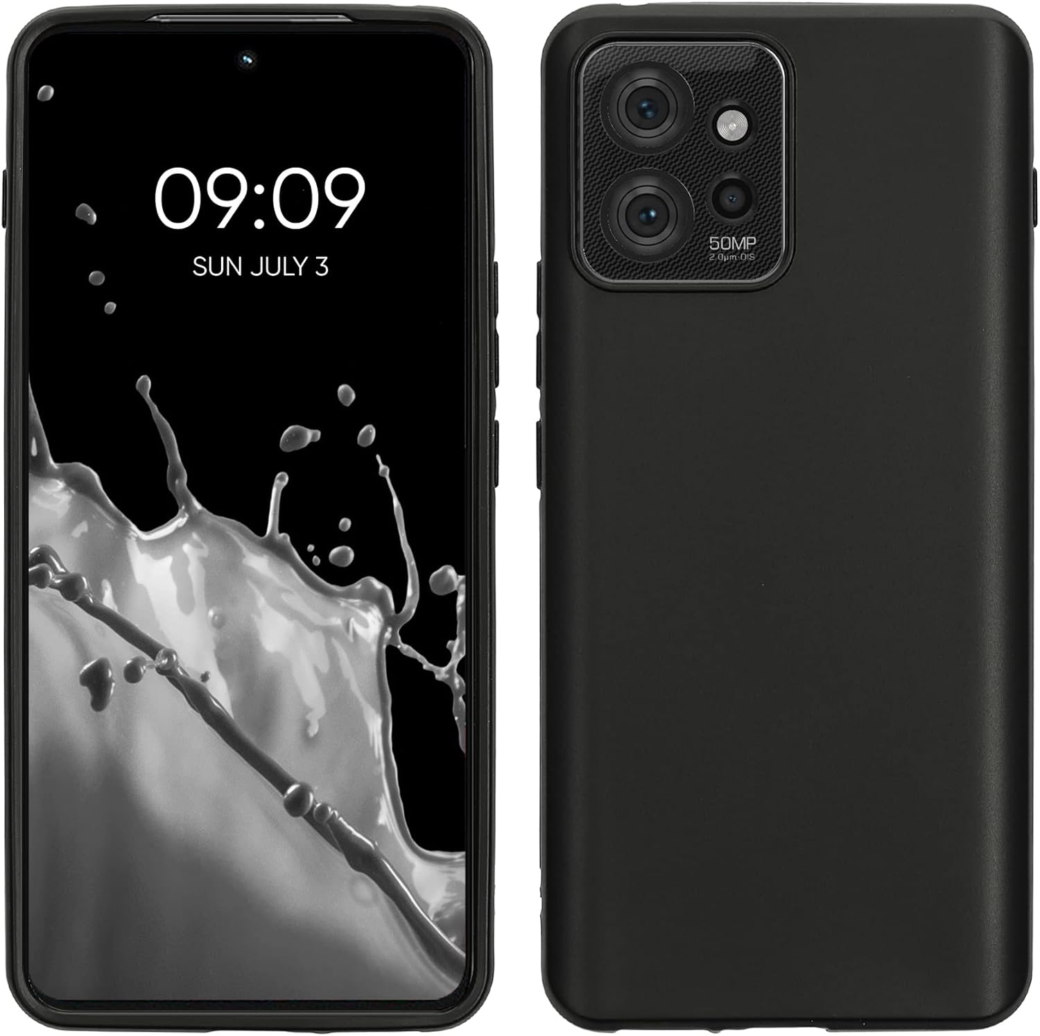 kwmobile Funda compatible con Motorola ThinkPhone – Funda protectora de silicona TPU suave y delgada, color negro mate