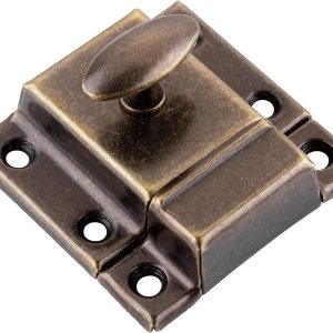 Pestillo de gabinete estampado grande de latón antiguo – Pestillo de giro ovalado de reproducción antigua  UA-140-LAB (4) Pestillo de gabinete estampado grande de latón antiguo – Pestillo de giro ovalado de reproducción antigua  UA-140-LAB (4)