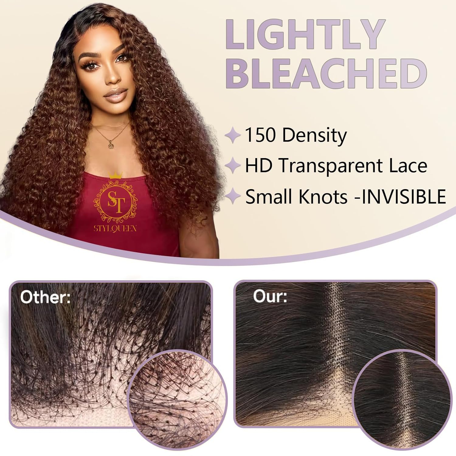 Peluca de cabello humano con encaje frontal degradado de 13 x 4, ondulado profundo, pelucas de encaje frontal para mujeres negras, sin pegamento,