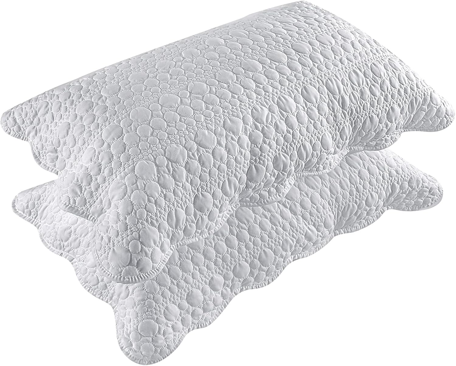 Juego de 2 fundas de almohada de tamaño estándar, ultra suaves y transpirables de 20 x 26 pulgadas, fundas de almohada acolchadas con cierre de