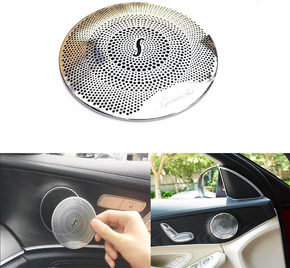 Cubierta para reproductor de audio para altavoz de puerta, compatible con Mercedes W205 Clase C C250 C300 C350 C400 C63, X205 Clase GLC250 GLC300,