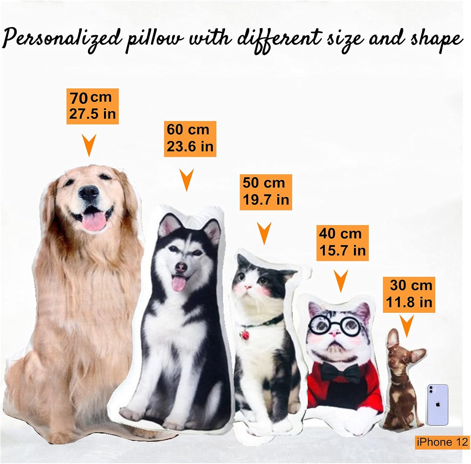 Almohada personalizada con forma de mascota con foto como regalo de cumpleaños, Navidad, día de San Valentín para familiares y amigos, regalo