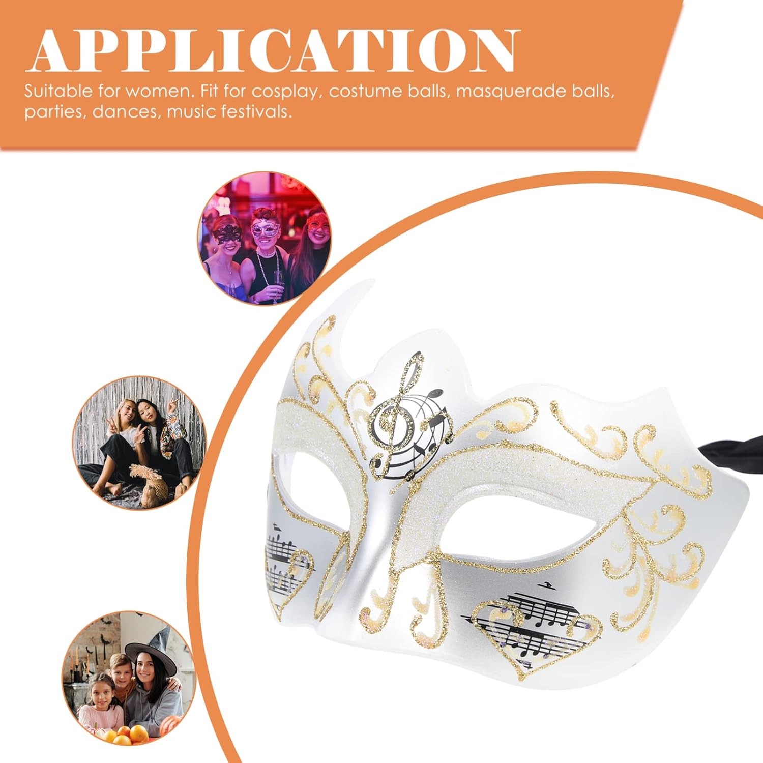 NOLITOY Ropa para niña, máscaras de Halloween, máscaras venecianas de princesa de media cara, máscaras retro de Mardi Gras, máscaras de disfraz de