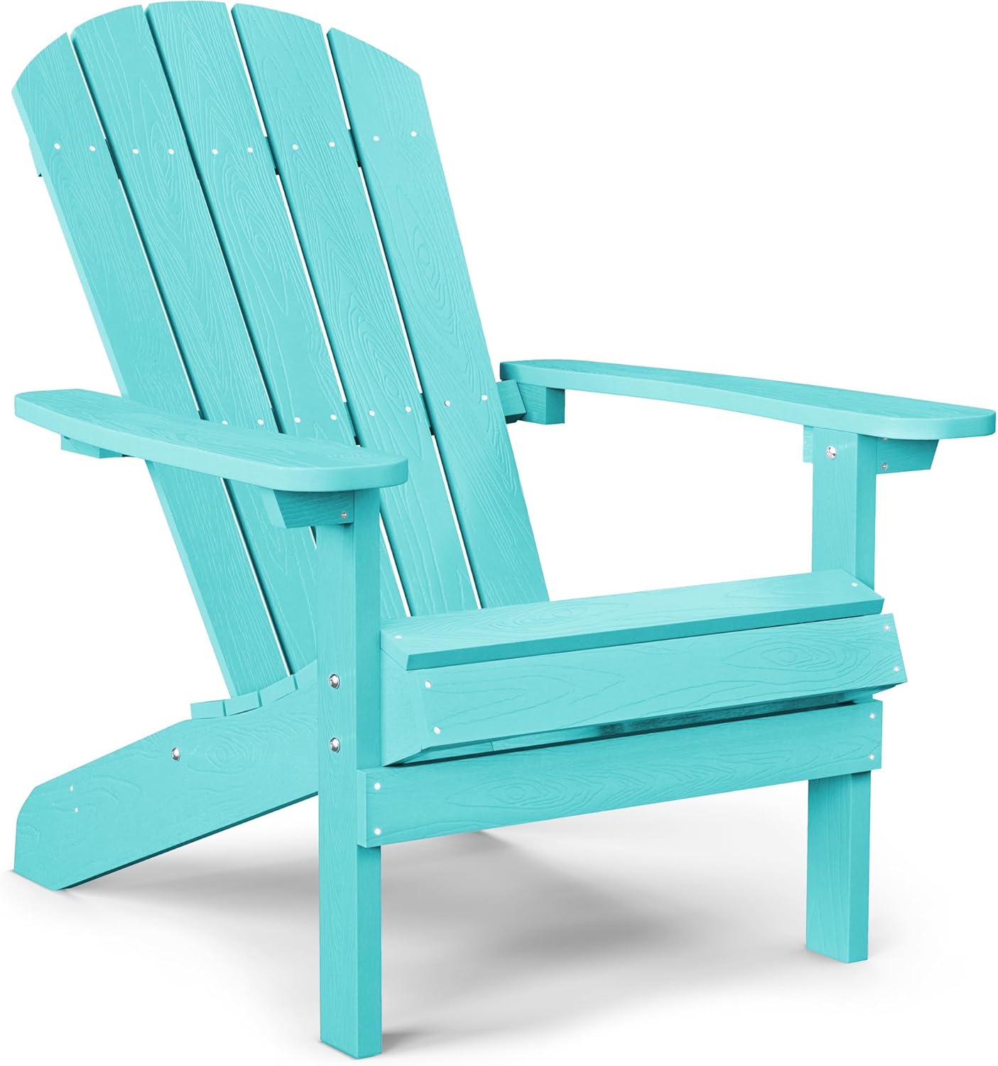 YEFU Silla Adirondack de plástico resistente a la intemperie, sillas de patio de 5 pasos de fácil instalación, se ve exactamente como madera real,