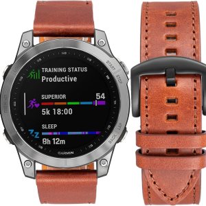 SEURE Quickfit – Correa de reloj para Garmin Fenix 7Fenix 6Fenix 5 Plus, correa de reloj de repuesto de cuero genuino de 0.866in para Garmin SEURE Quickfit – Correa de reloj para Garmin Fenix 7Fenix 6Fenix 5 Plus, correa de reloj de repuesto de cuero genuino de 0.866in para Garmin