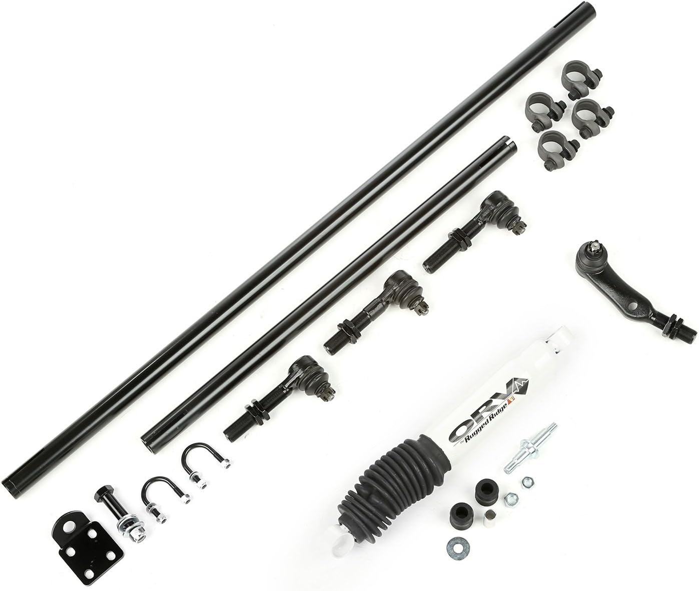Rugged Ridge  Kit de dirección, amortiguador, resistente  18050.88  Compatible con Jeep Cherokee, Grand Cherokee y Wrangler 4.0L 1984-2006