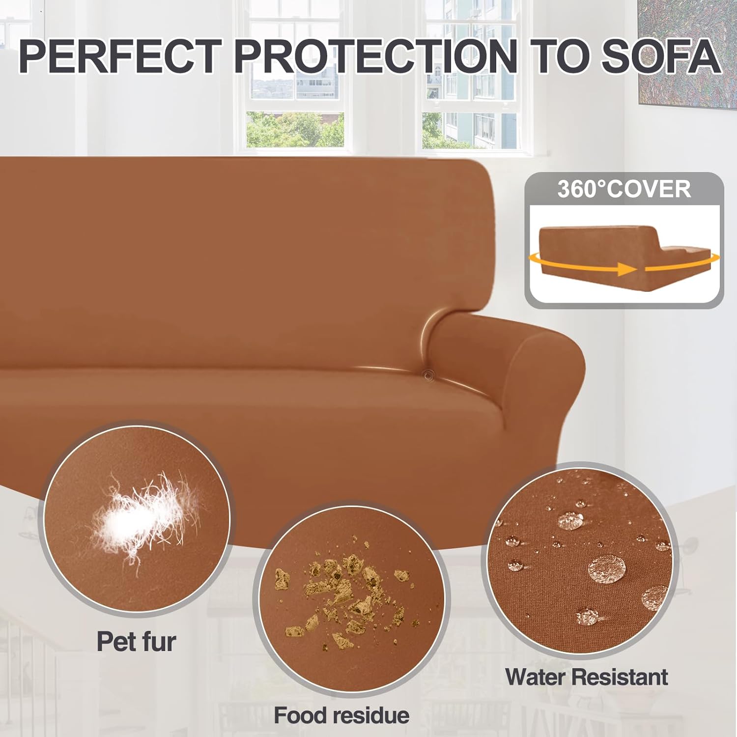 HDCAXKJ Fundas de sofá modulares elásticas resistentes al agua, fundas universales para sofá en forma de L, 2 piezas gruesas en forma de L, juego de