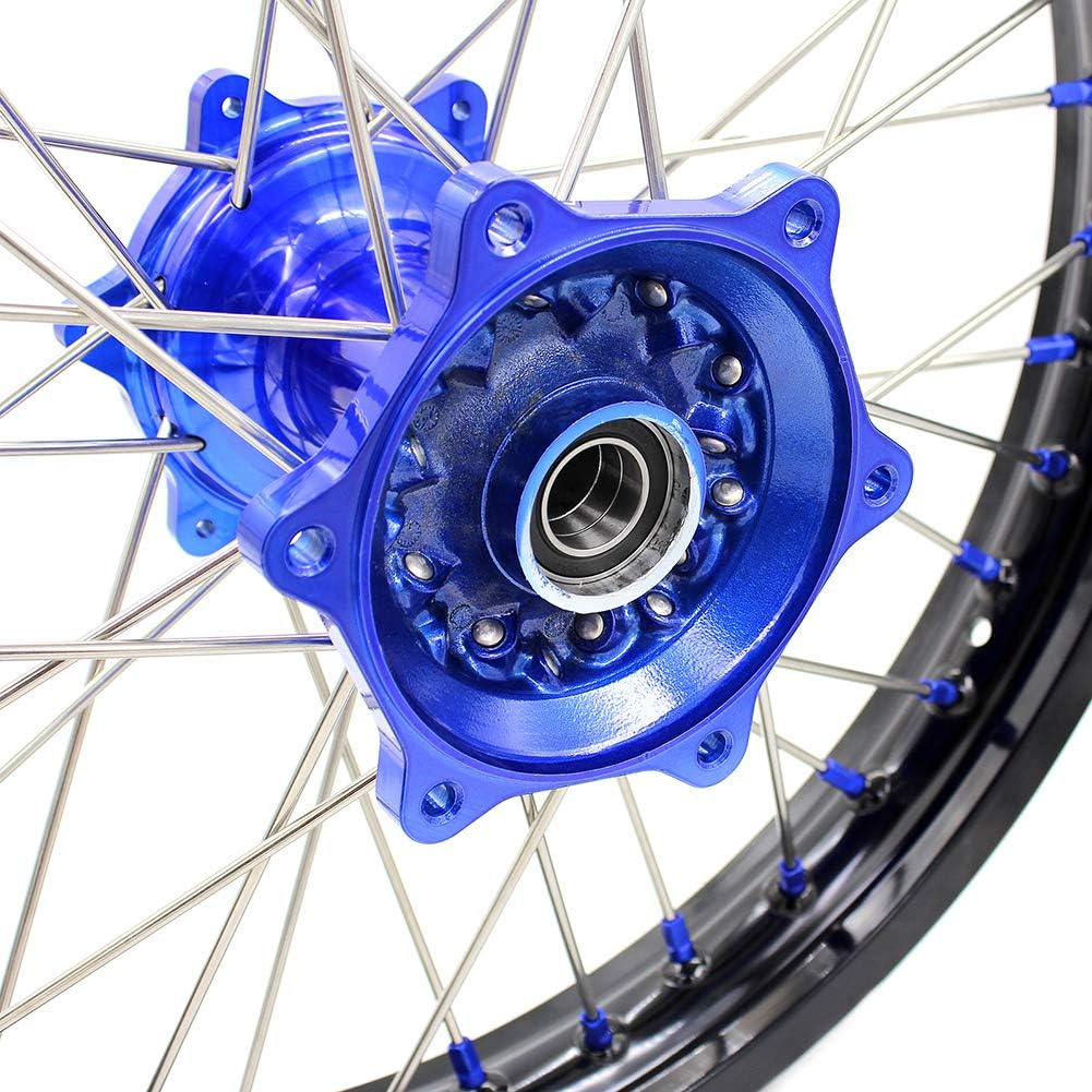 KKE Llantas 21-19 MX Cast Ruedas para Yamaha Cast YZ125YZ250 99-24 YZ250FYZ450F 03-24 MX Ruedas Bujes pintados
