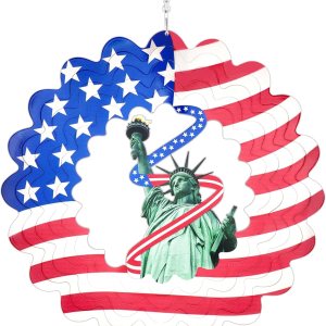 Molinillo de viento patriótico, UPINS para exteriores, grande, 4 de julio, 3D, giratorio americano, decoración de jardín, spinners, esculturas, Molinillo de viento patriótico, UPINS para exteriores, grande, 4 de julio, 3D, giratorio americano, decoración de jardín, spinners, esculturas,