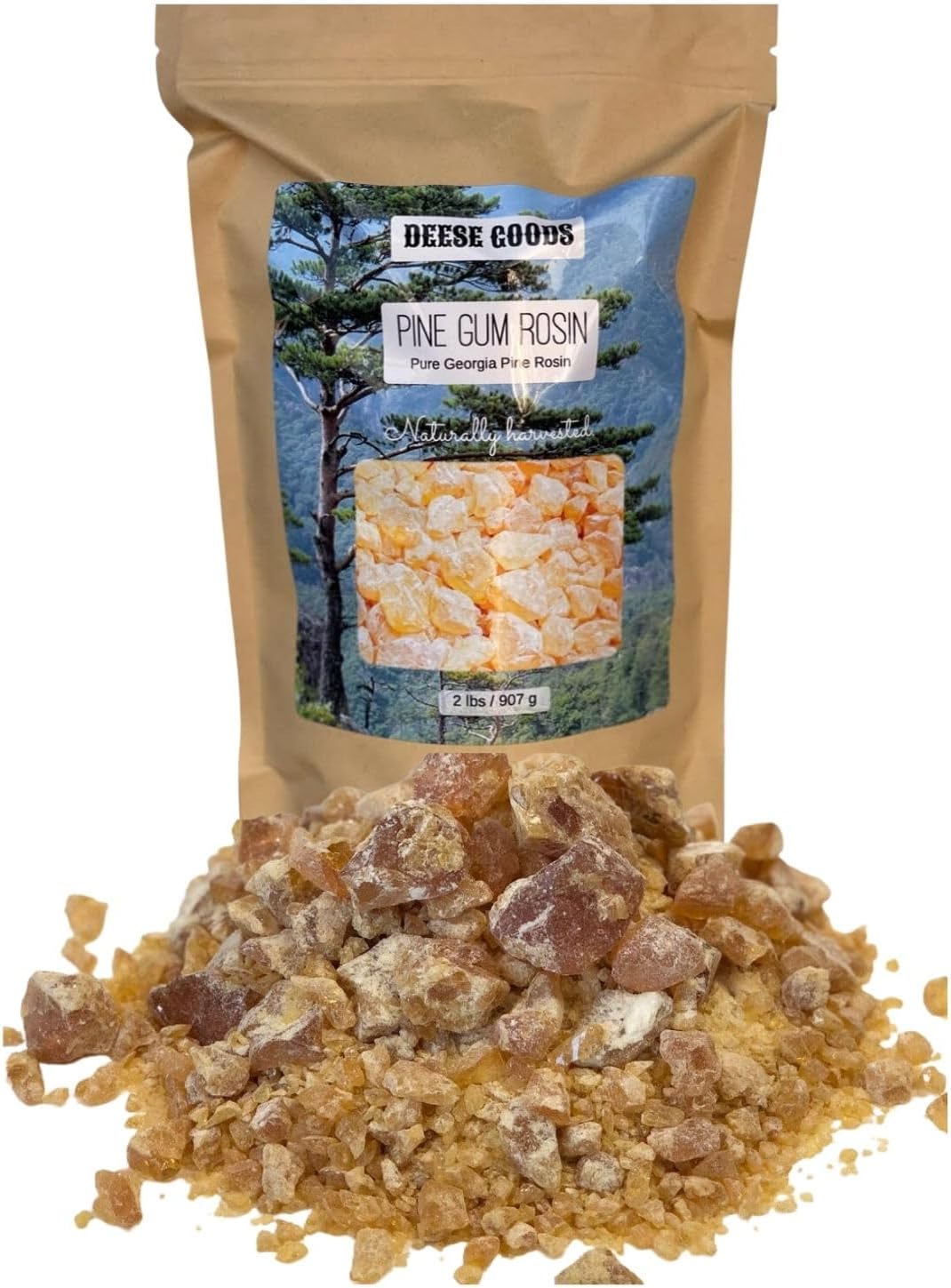 Goma de pino natural para envolturas de comida de tela (2 libras)  Ideal para músicos, atletas, bailarines y proyectos de bricolaje  Agarre y