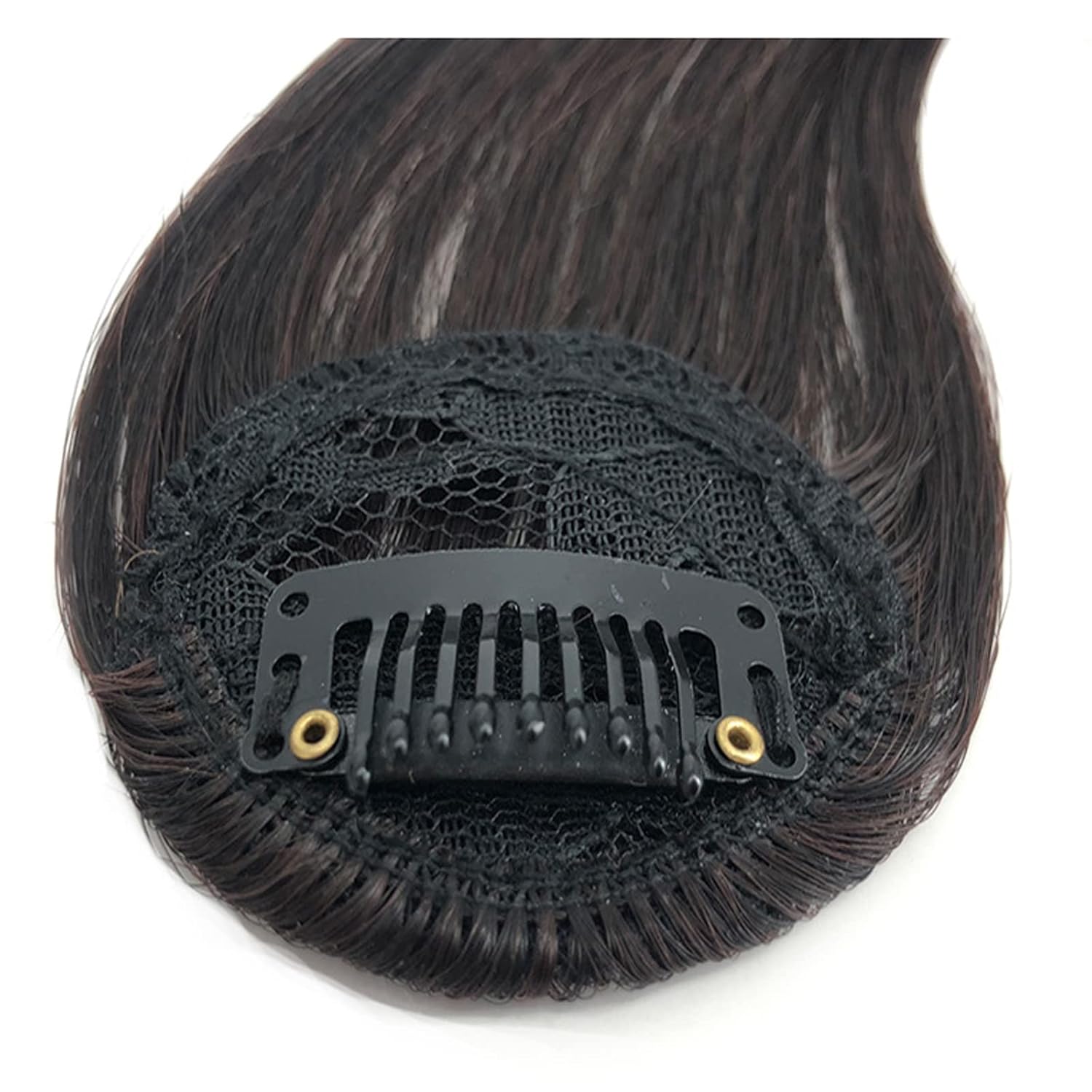 WILLBOND Flequillo de cabello con clip, flequillo delgado con sienes para mujer, flequillo plano y ordenado, extensión de cabello para uso diario