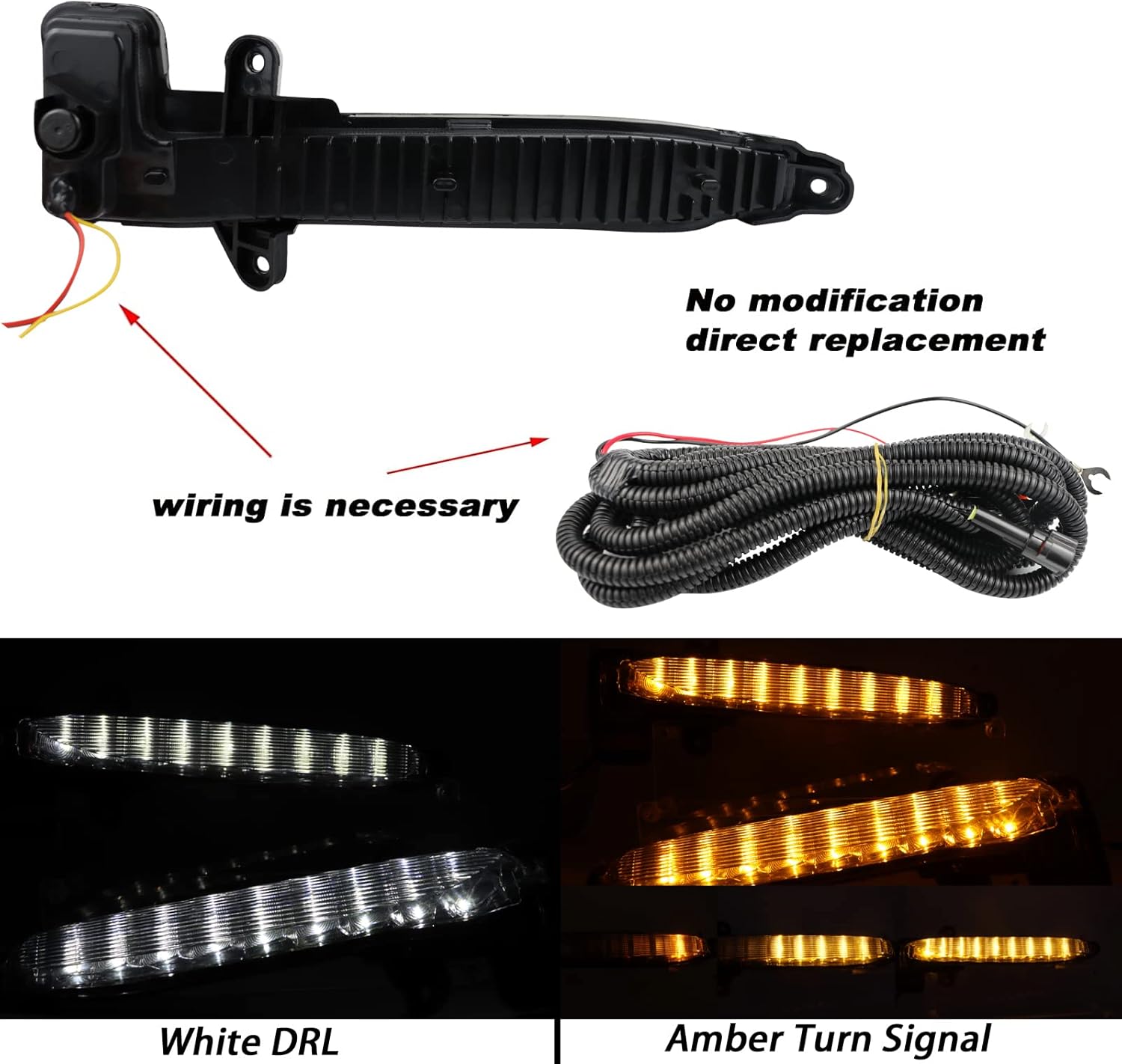 Kit completo LED antiniebla delantera DRL para Toyota Corolla 2021-2023 SE XSE, funciona como luces direccionales secuenciales dinámicas, kit de