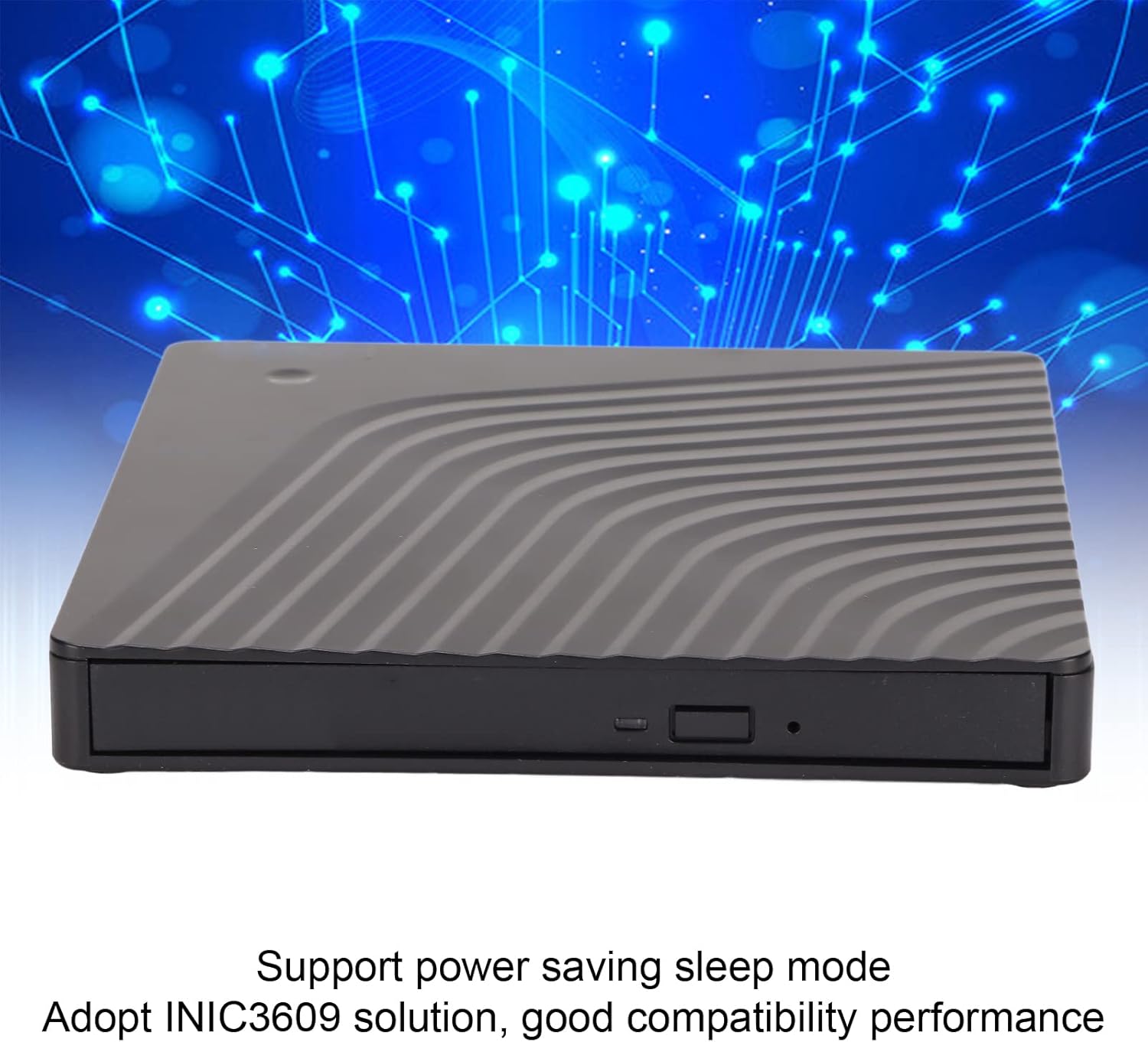 Unidad de DVD externa, USB 3.0 portátil SATA DVD RW controlador adecuado para 0.500 in0.374 in, hasta 5Gbps transmisión de datos, para