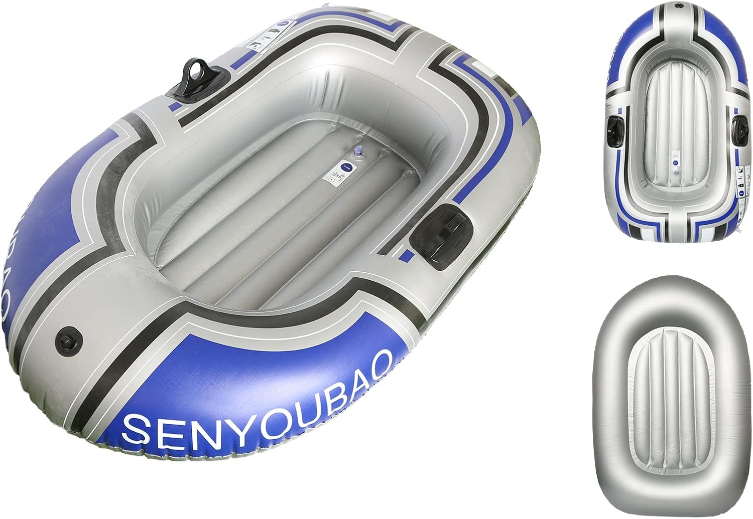 Bote inflable, balsa flotante para piscina, lago para adultos, balsa portátil para barco de pesca para lago con bomba de mano