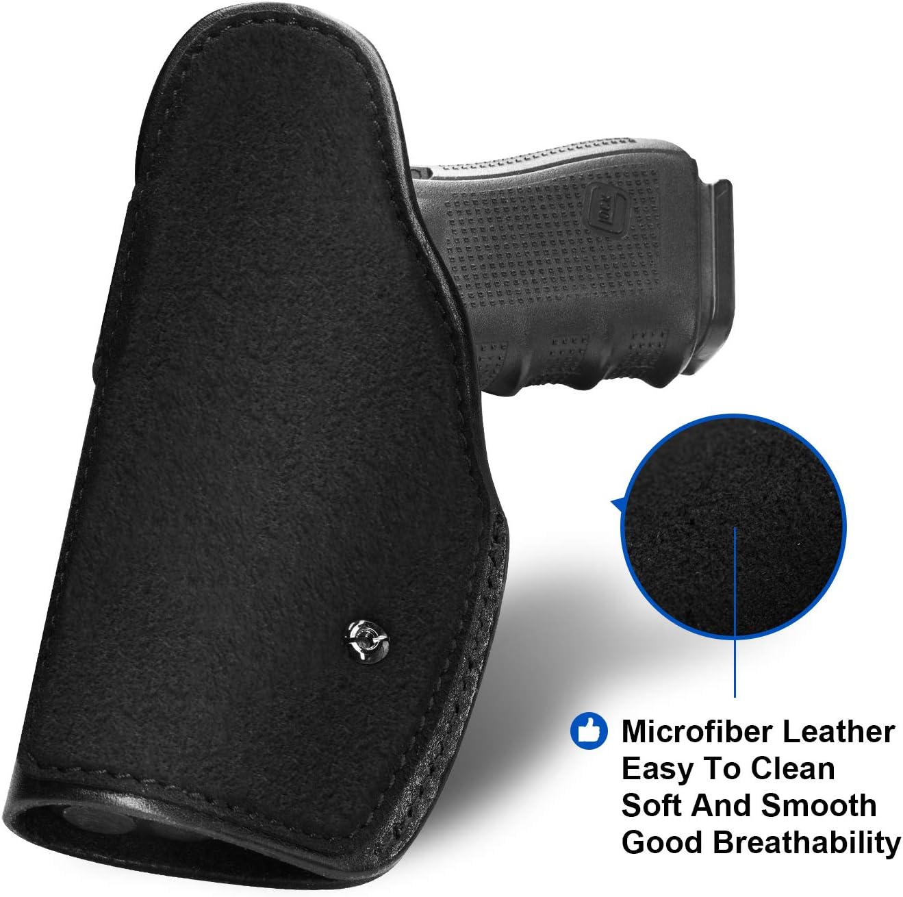 Funda de cuero de grano completo compatible con Glock 17 19 22 31 42 43Taurus G2C G3C G3M&P ShieldHellcat XDM 40P320 P365Two para adaptarse a la