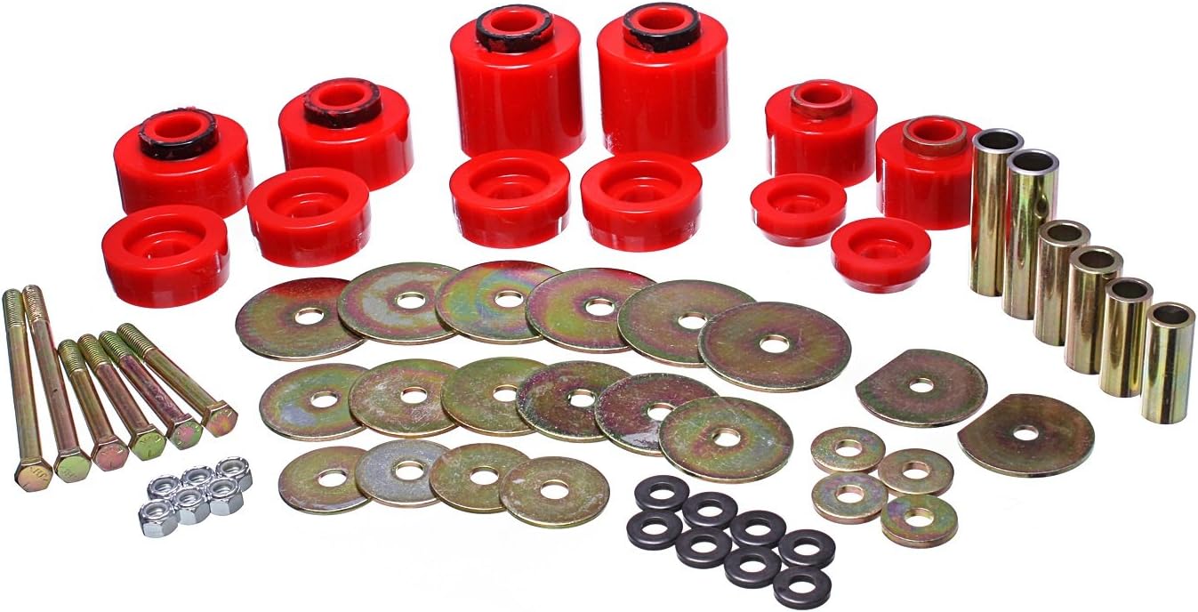 Energy Suspension 4.4123R Juego de bujes de montaje en cuerpo, 1 paquete