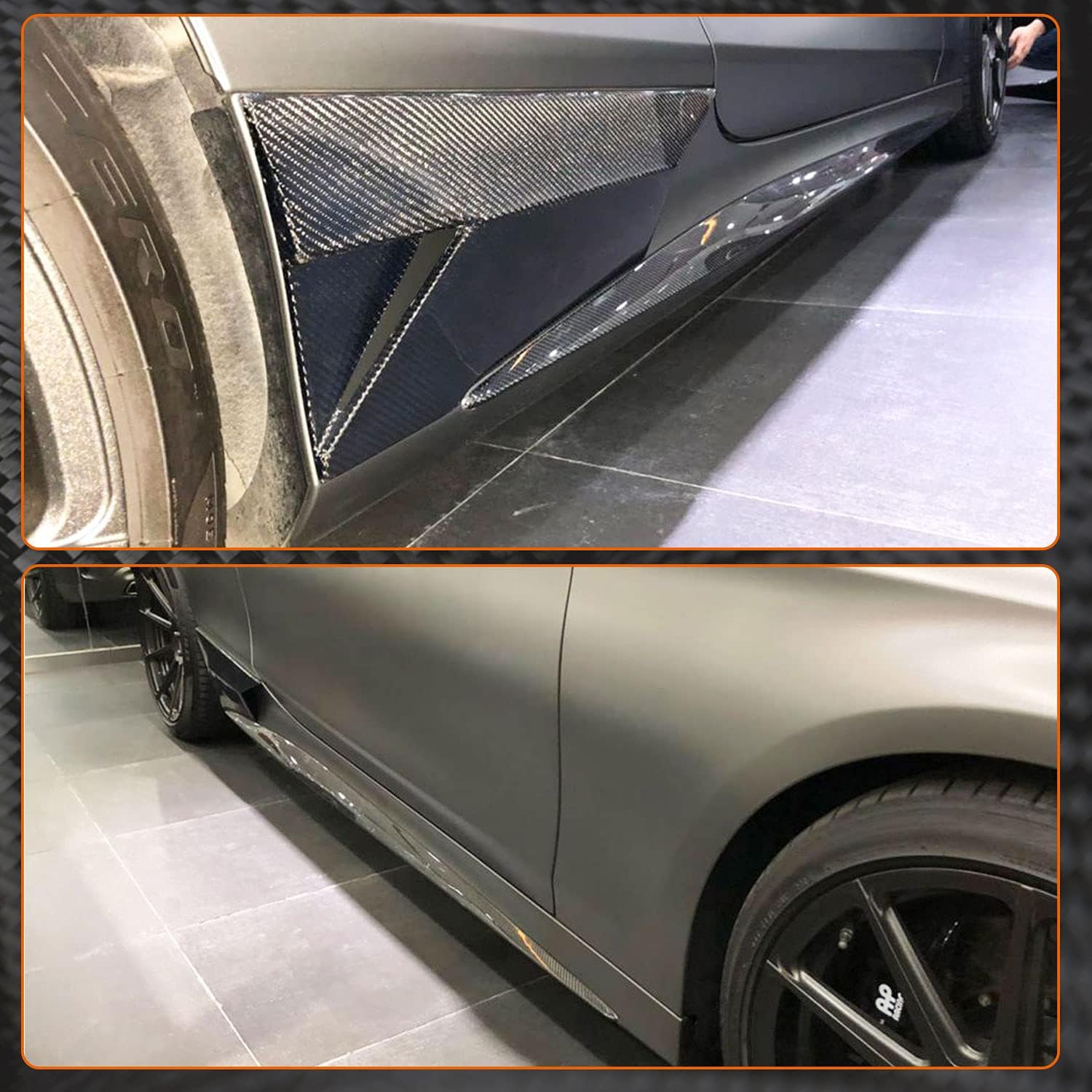 Faldas laterales de fibra de carbono para Mercedes-Benz Clase S S500 S550 S560 S63 S65 AMG Coupé 2 puertas 2014-2018 salida de fábrica CF, paneles