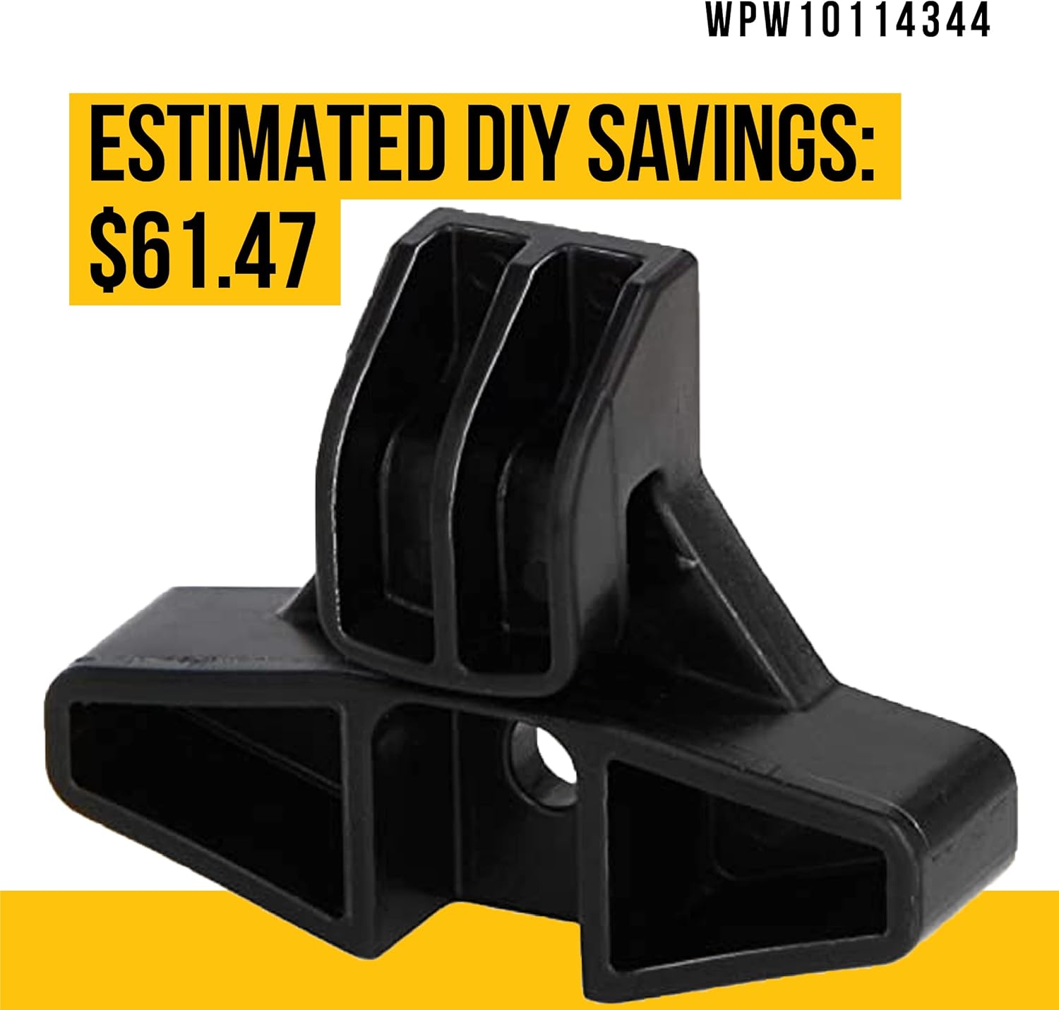 WPW10114344 W10114344 Top Drawer Glide  Compatible con Whirlpool Amana Maytag  Sustituye a AP6015131 1266739 PS11748403  Hecho de plástico negro