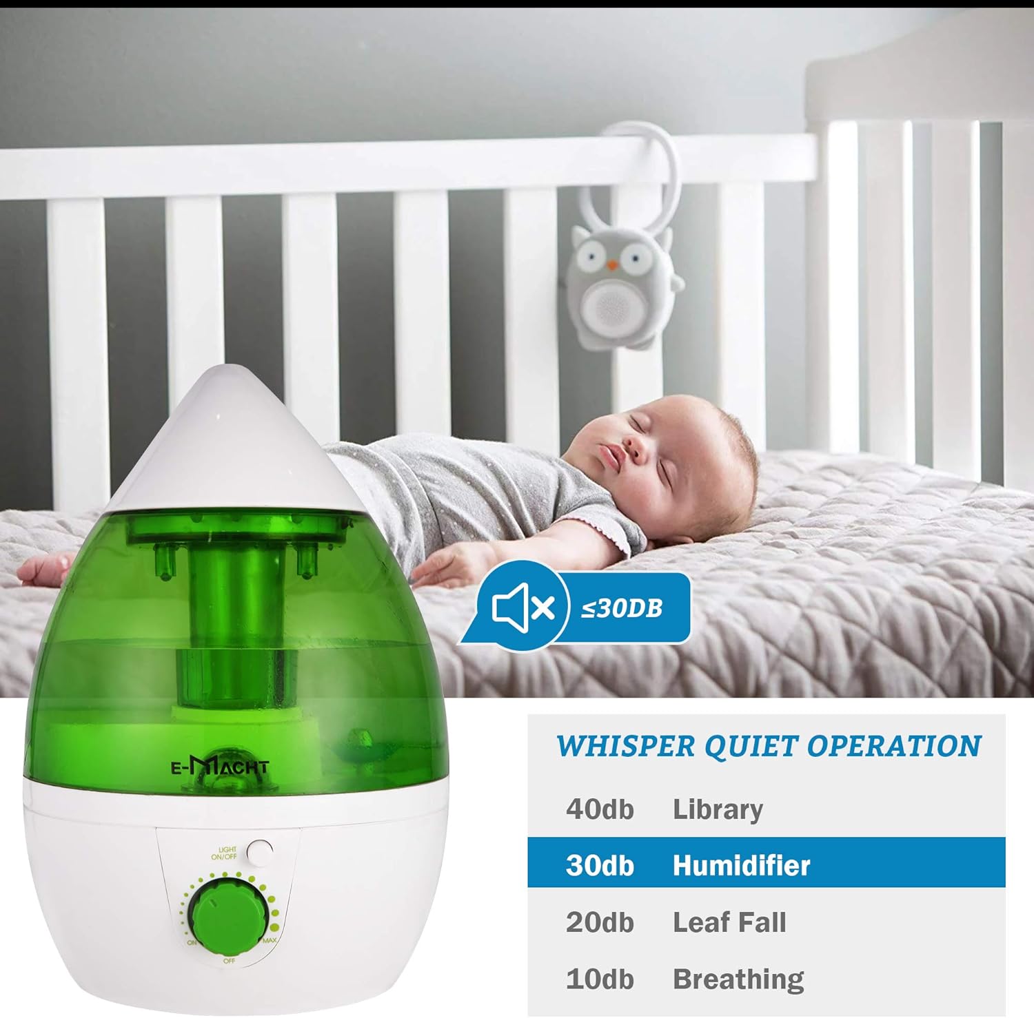 TRY & DO Humidificador de plantas pequeñas para interiores hasta 12 horas Humidificador de aire 1L con luz nocturna opcional humidificadores de