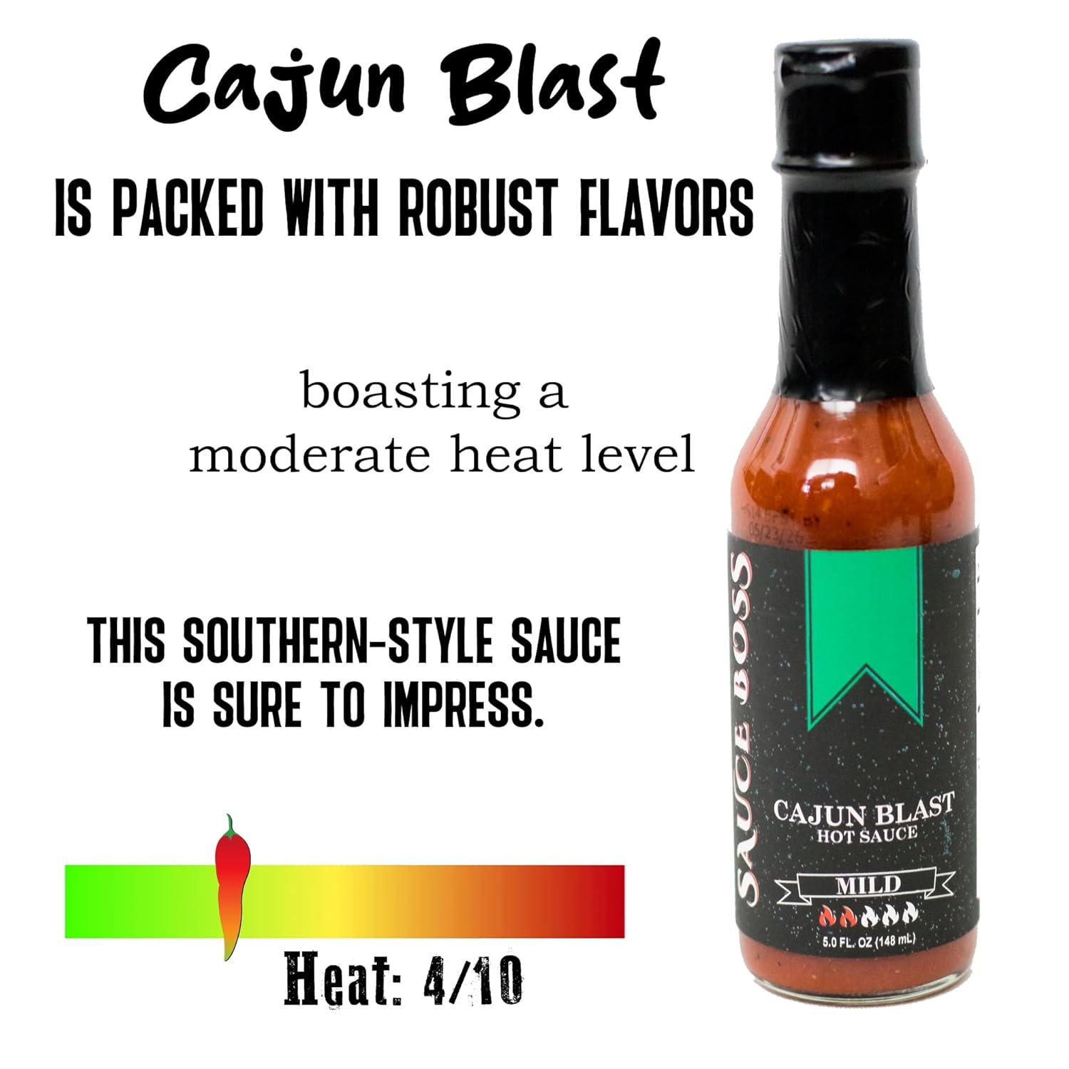 Cajun Blast de Sauce Boss Salsa estilo sureño para encender tus papilas gustativas!