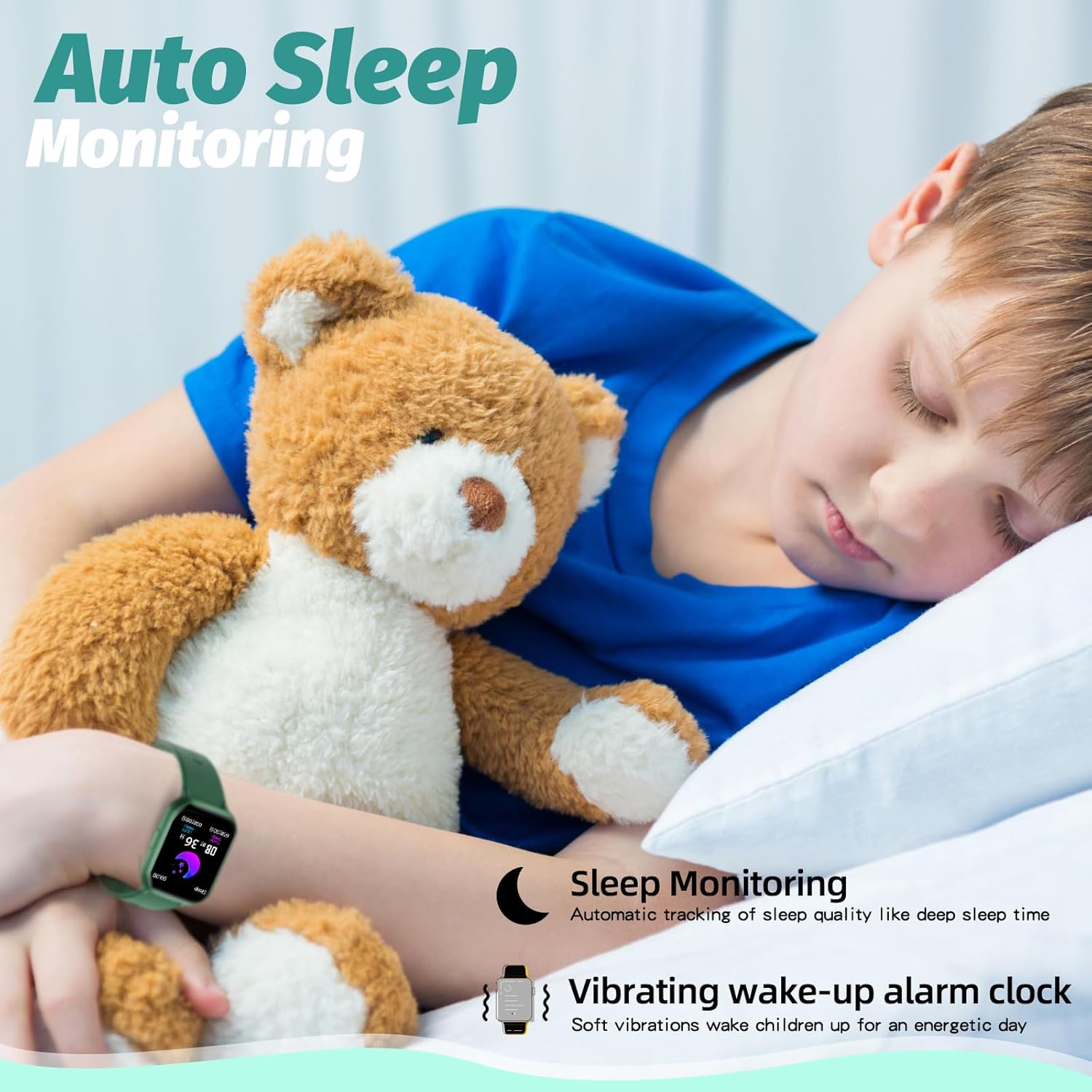YOUSOKU Reloj inteligente para niños y niñas, reloj de seguimiento de actividad física para niños, esfera de bricolaje de 1.5 pulgadas, 19 modos