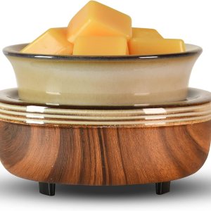 mocosa Calentador de cera de cerámica para derretimiento, calentador de cera 3 en 1, calentador de cera para quemador de cera perfumada, derretidor mocosa Calentador de cera de cerámica para derretimiento, calentador de cera 3 en 1, calentador de cera para quemador de cera perfumada, derretidor
