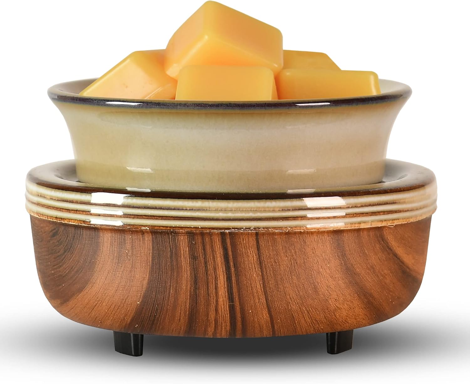 mocosa Calentador de cera de cerámica para derretimiento, calentador de cera 3 en 1, calentador de cera para quemador de cera perfumada, derretidor