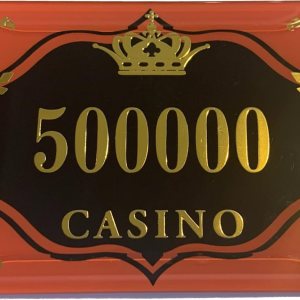 Fichas de póquer rectangulares denominadas acrílicas Jetons – 5 piezas (500,000 naranja) Fichas de póquer rectangulares denominadas acrílicas Jetons – 5 piezas (500,000 naranja)