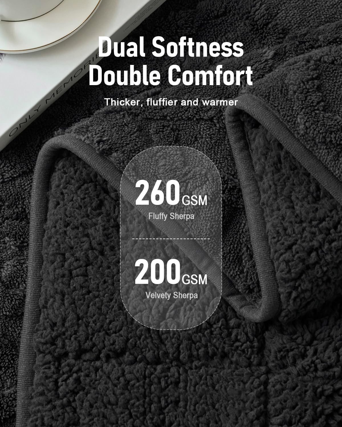 Wemore Manta con peso para adultos, tamaño individual, 15 libras, manta con peso de jacquard suave y mullida de doble cara para dormir, acogedora
