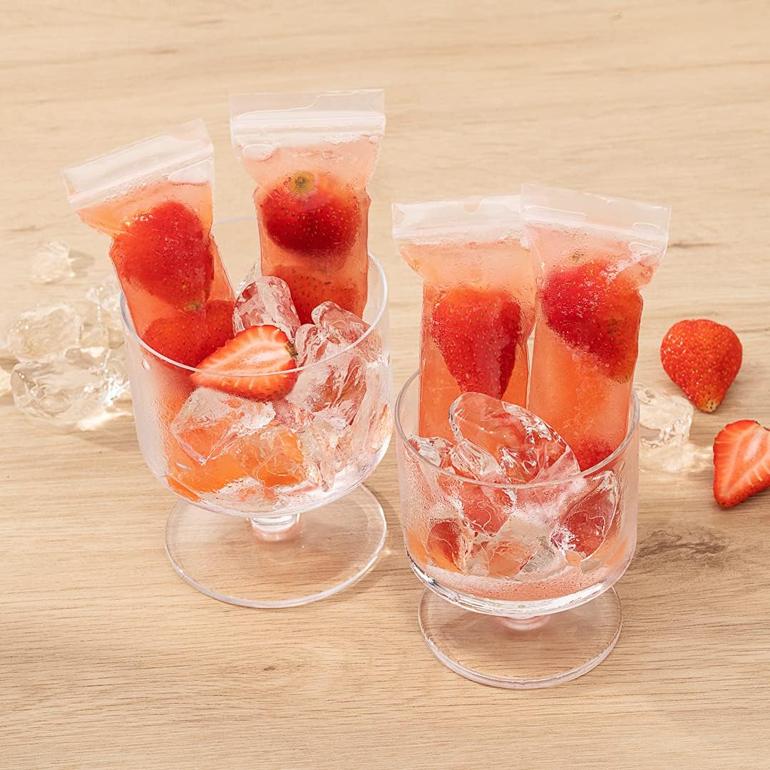 Restaurantware Bag Tek – Bolsas de plástico transparente con cremallera de 5 pulgadas, 100 bolsas resellables con cremallera, congelables, sin BPA,