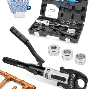 Accesorios de tubo de cobre hidráulico 12, 34, 1 “Kit de herramientas de prensado de prensado de pipa Pex, alicates de prensado de alicates de Accesorios de tubo de cobre hidráulico 12, 34, 1 “Kit de herramientas de prensado de prensado de pipa Pex, alicates de prensado de alicates de
